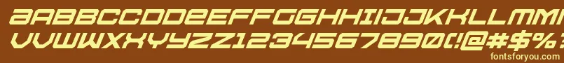 Ussdallassuperital Font – Yellow Fonts on Brown Background