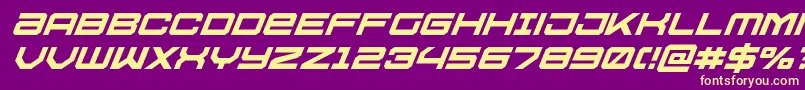 Ussdallassuperital Font – Yellow Fonts on Purple Background