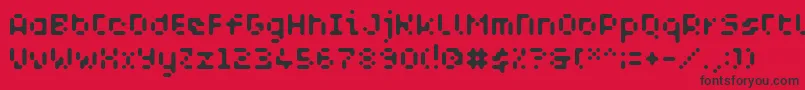 WcAquabluesBta Font – Black Fonts on Red Background