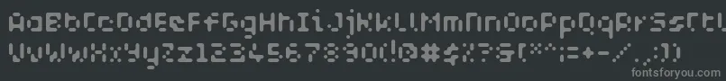fuente WcAquabluesBta – Fuentes Grises Sobre Fondo Negro