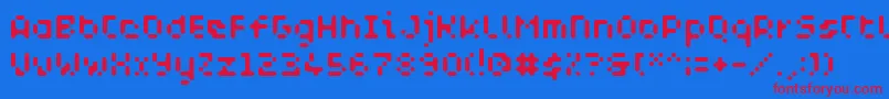 Police WcAquabluesBta – polices rouges sur fond bleu