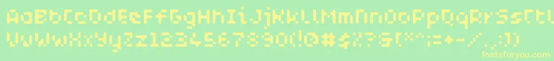 Police WcAquabluesBta – polices jaunes sur fond vert