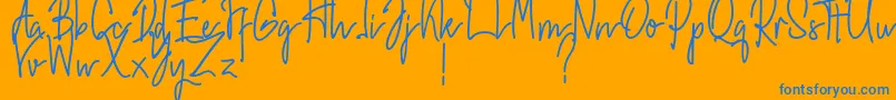 fuente Hiroshima – Fuentes Azules Sobre Fondo Naranja
