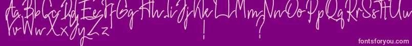 Hiroshima Font – Pink Fonts on Purple Background