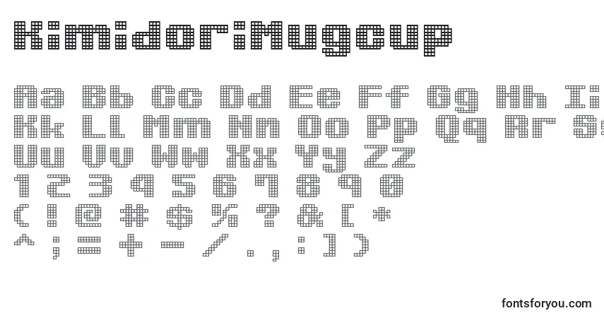 Шрифт KimidoriMugcup – алфавит, цифры, специальные символы