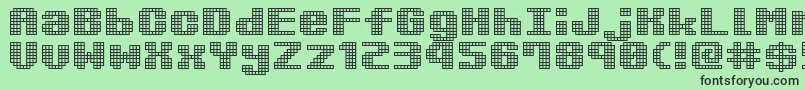 KimidoriMugcup-Schriftart – Schwarze Schriften auf grünem Hintergrund