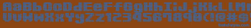 KimidoriMugcup Font – Blue Fonts on Brown Background