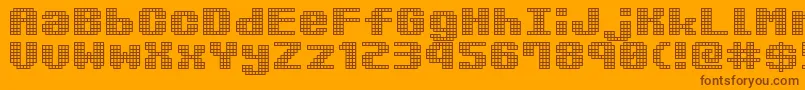 KimidoriMugcup Font – Brown Fonts on Orange Background