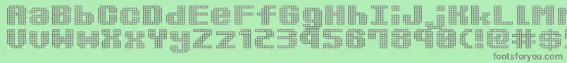 KimidoriMugcup Font – Gray Fonts on Green Background