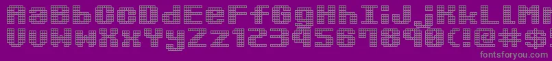 fuente KimidoriMugcup – Fuentes Grises Sobre Fondo Morado