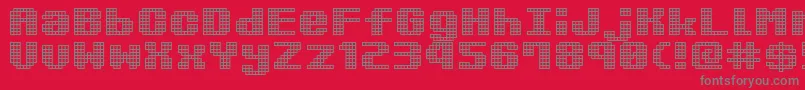 フォントKimidoriMugcup – 赤い背景に灰色の文字