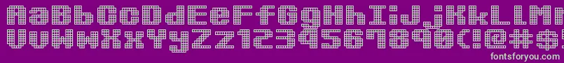 KimidoriMugcup Font – Green Fonts on Purple Background
