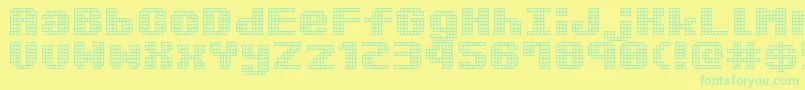 KimidoriMugcup Font – Green Fonts on Yellow Background