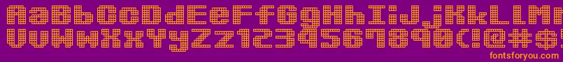 KimidoriMugcup Font – Orange Fonts on Purple Background