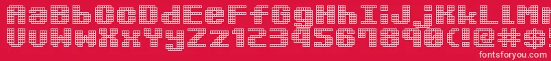 KimidoriMugcup Font – Pink Fonts on Red Background