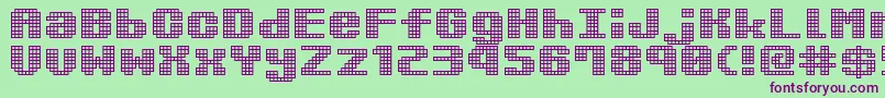 KimidoriMugcup Font – Purple Fonts on Green Background