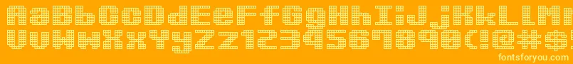 KimidoriMugcup Font – Yellow Fonts on Orange Background