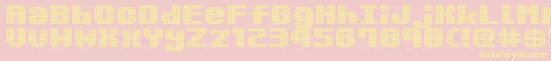 KimidoriMugcup Font – Yellow Fonts on Pink Background