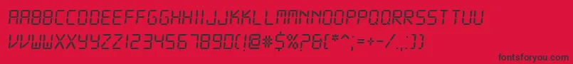 DsDigii Font – Black Fonts on Red Background