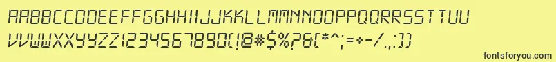 DsDigii Font – Black Fonts on Yellow Background