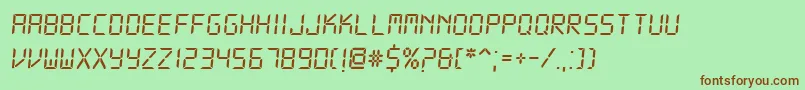 DsDigii Font – Brown Fonts on Green Background