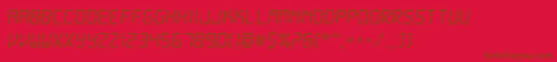 DsDigii-fontti – ruskeat fontit punaisella taustalla