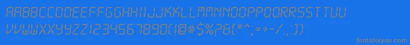 フォントDsDigii – 青い背景に灰色の文字