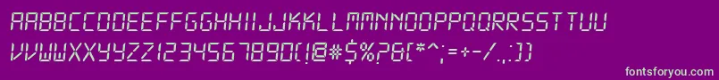 DsDigii Font – Green Fonts on Purple Background