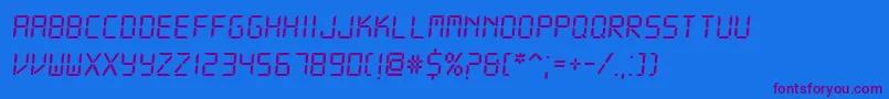 DsDigii Font – Purple Fonts on Blue Background