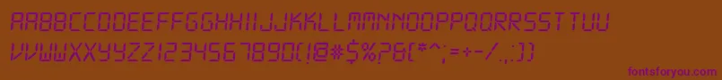 DsDigii Font – Purple Fonts on Brown Background