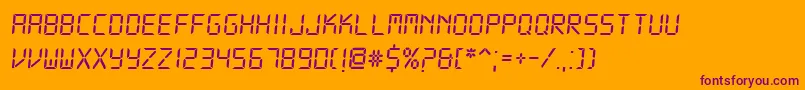 DsDigii Font – Purple Fonts on Orange Background