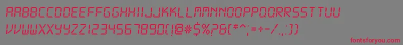 DsDigii Font – Red Fonts on Gray Background