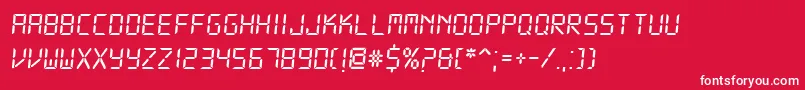 DsDigii Font – White Fonts on Red Background