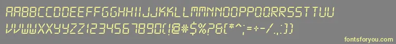 More about DsDigii Font DsDigii Font – Yellow Fonts on Gray Background