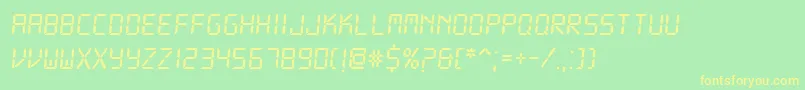 DsDigii Font – Yellow Fonts on Green Background