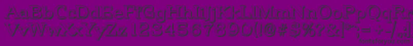 PenthouseshadowRegular Font – Black Fonts on Purple Background