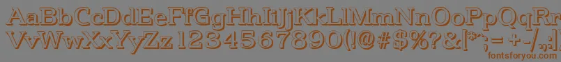 PenthouseshadowRegular Font – Brown Fonts on Gray Background