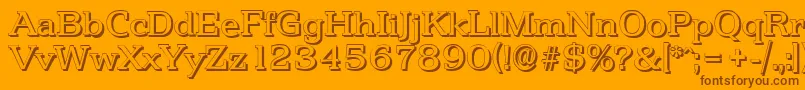 PenthouseshadowRegular Font – Brown Fonts on Orange Background