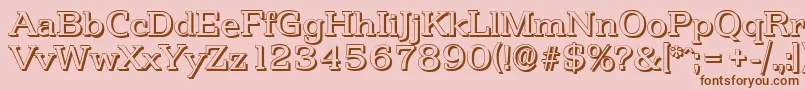 PenthouseshadowRegular Font – Brown Fonts on Pink Background