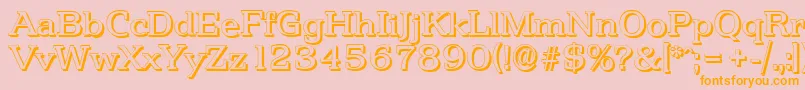PenthouseshadowRegular Font – Orange Fonts on Pink Background
