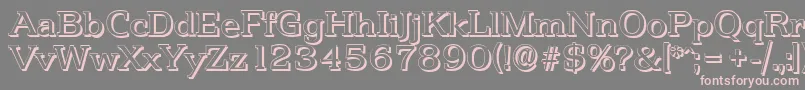 PenthouseshadowRegular Font – Pink Fonts on Gray Background