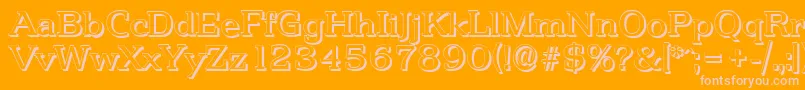 PenthouseshadowRegular Font – Pink Fonts on Orange Background