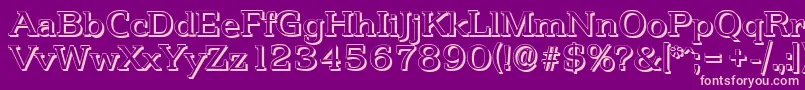 PenthouseshadowRegular Font – Pink Fonts on Purple Background