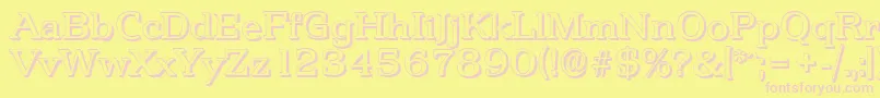 PenthouseshadowRegular Font – Pink Fonts on Yellow Background