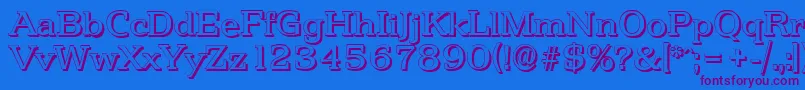 PenthouseshadowRegular Font – Purple Fonts on Blue Background