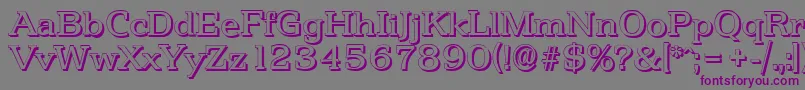 PenthouseshadowRegular Font – Purple Fonts on Gray Background