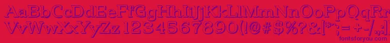 PenthouseshadowRegular Font – Purple Fonts on Red Background