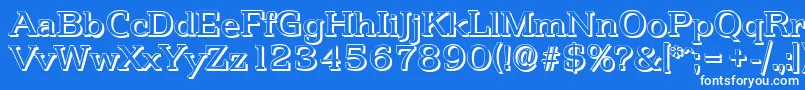 PenthouseshadowRegular Font – White Fonts on Blue Background