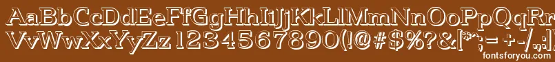 PenthouseshadowRegular Font – White Fonts on Brown Background