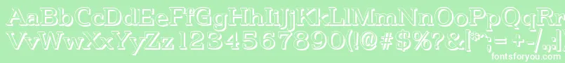 fuente PenthouseshadowRegular – Fuentes Blancas Sobre Fondo Verde